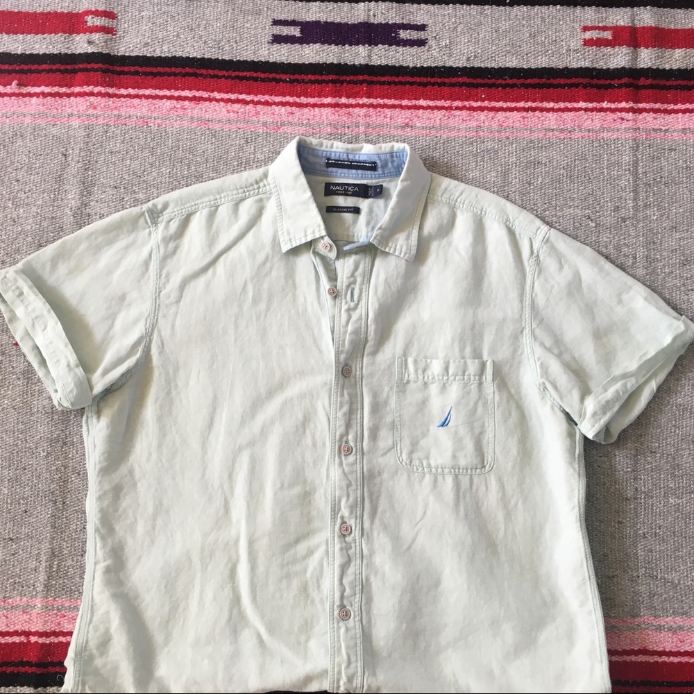 NAUTICA | CLASSIC FIT MINT GREEN BUTTON UP